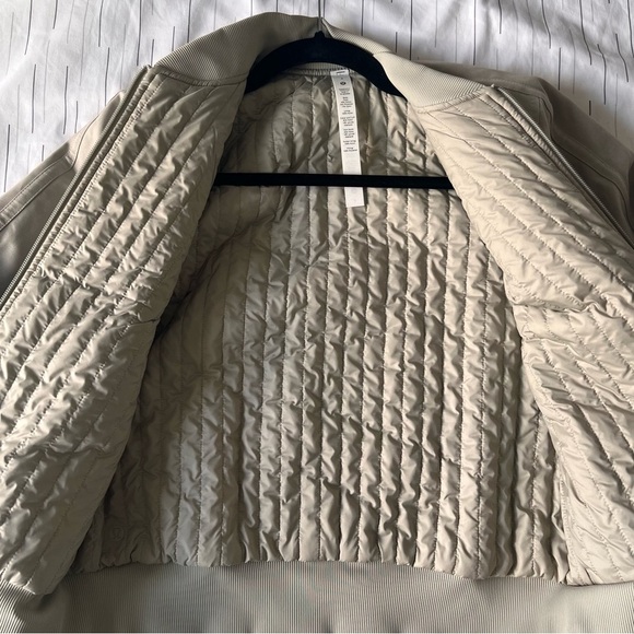 Lululemon Non Stop Bomber Jacket Raw Linen New Sz 4 - Picture 7 of 9